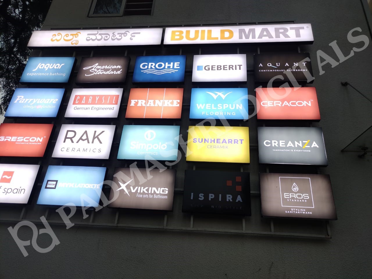 Leading LED Acrylic Sign Board Manufacturer in Bengaluru, 3D LED sign board installed at Bangalore retail store